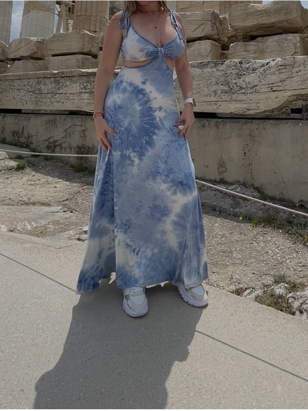 Tie-Dye Blue Maxi dress
